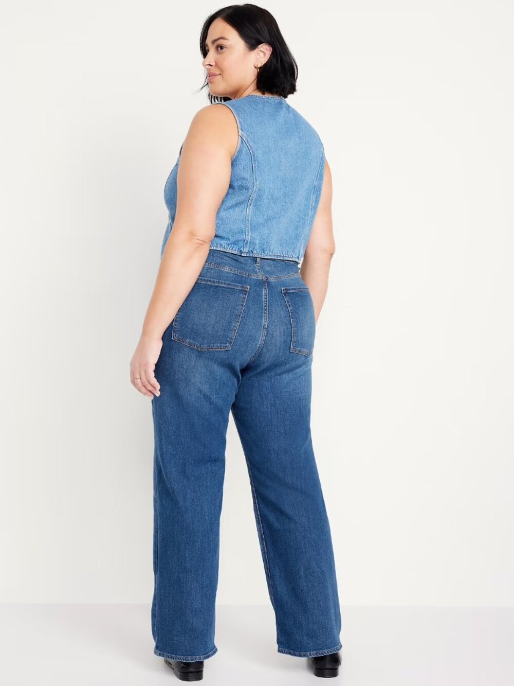 👖💙 NWT Old Navy High-Waisted WOW Wide-Leg Jeans | Size 18 Short - Picture 2 of 8